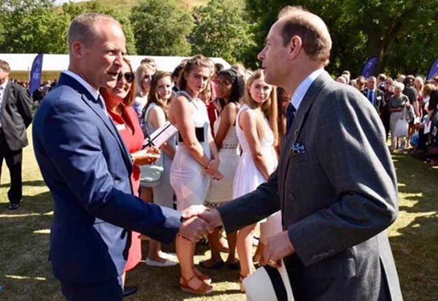 Steve Hill meets Prince Edward at the Duke of Edinburgh awards presentations