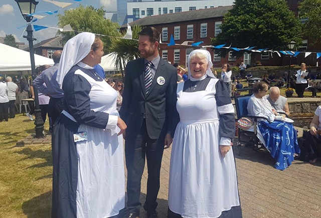 Oldham West and Royton MP Jim McMahon at the Royal Oldham Hospital yesterday