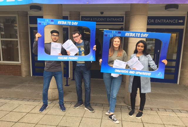 GCSE joy at Hathershaw as Awais Khan, Jack Maddison, Alicia Done and Fathema Chowdhury celebrate their results
