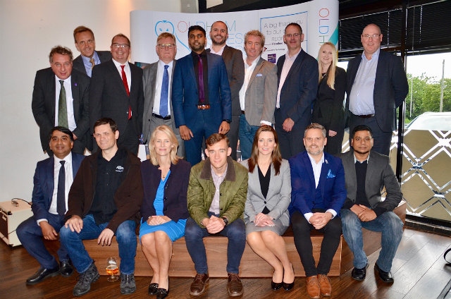 This year's Oldham Business Awards sponsors pictured as a post-dinner event at The Blue Tiffin, Royton, hosted by headline sponsors Ryder and Dutton.