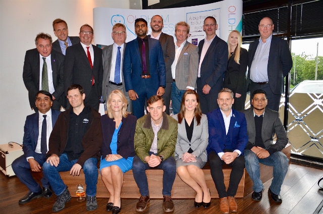 This year's Oldham Business Awards sponsors pictured as a post-dinner event at The Blue Tiffin, Royton, hosted by headline sponsors Ryder and Dutton. This year's Oldham Business Awards sponsors pictured as a post-dinner event at The Blue Tiffin, Royton, hosted by headline sponsors Ryder and Dutton.