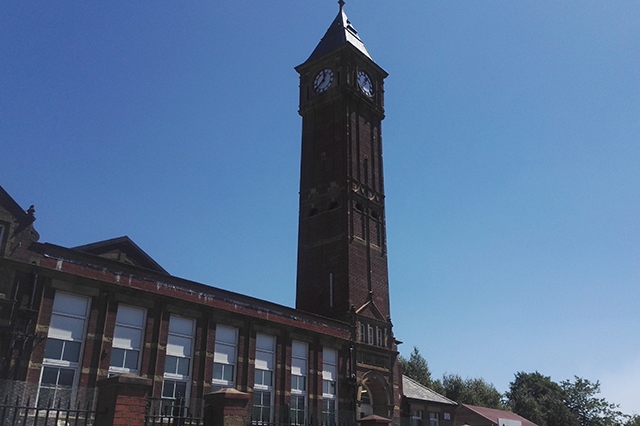 The clock tower at Werneth Primary School is now back to its former glory The clock tower at Werneth Primary School is now back to its former glory