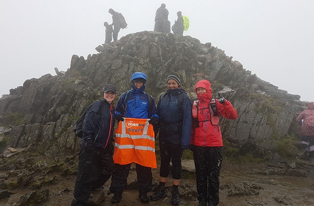 Adele, Susan, Emil and Gaynor at the Mount Snowdon summit