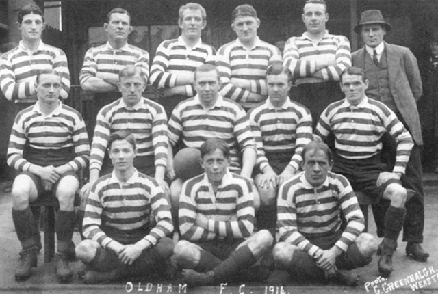 The Oldham RLFC line-up in 1914 The Oldham RLFC line-up in 1914