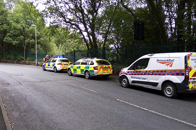 Emergency services and Network Rail attended the scene at Oaklands Road in Greenfield on Tuesday afternoon