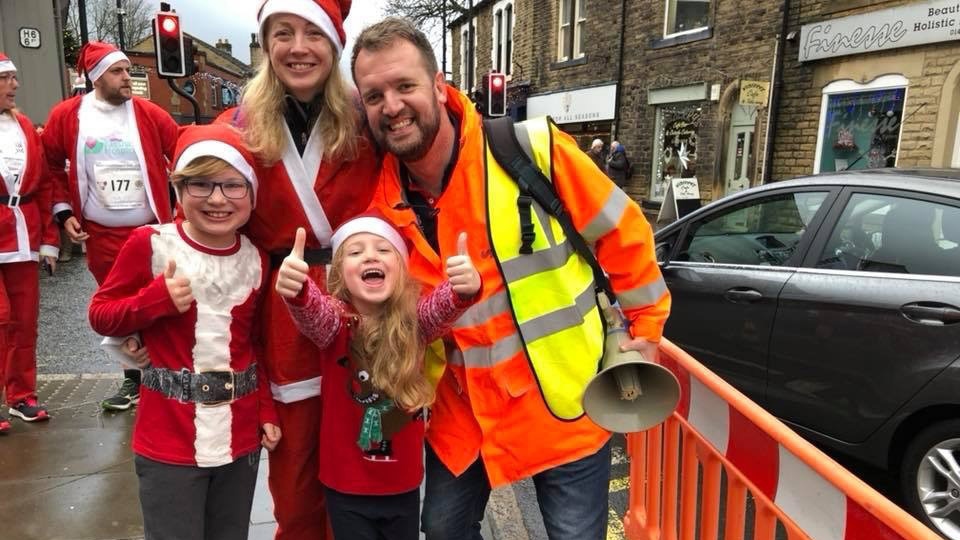 Santa Dash organised by Community fundraising champions Saddleworth Round Table 