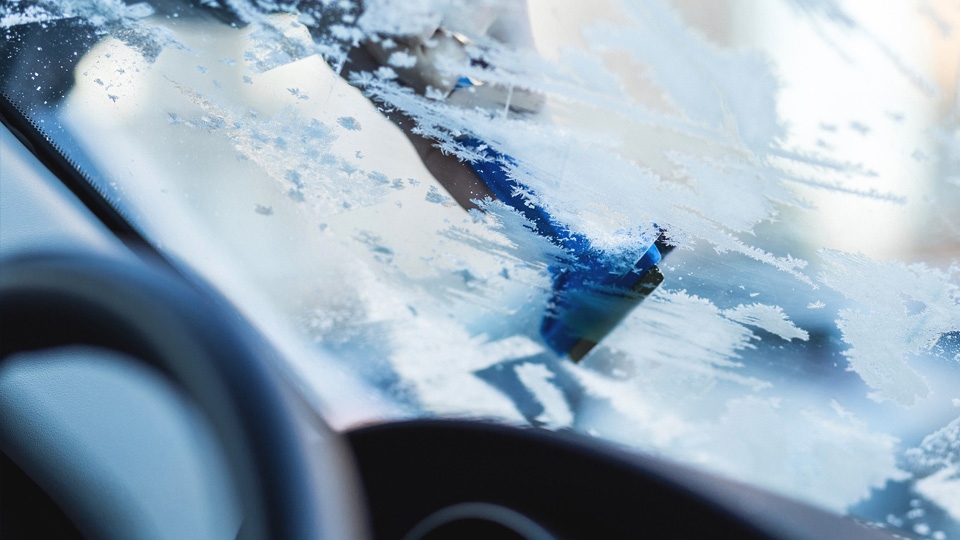 Drivers had to defrost their cars this morning Drivers had to defrost their cars this morning