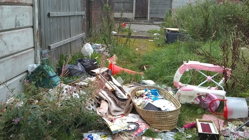 Rubbish dumped in Oldham Rubbish dumped in Oldham