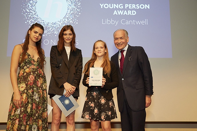 Libby Cantwell receives her Young Person Award last year