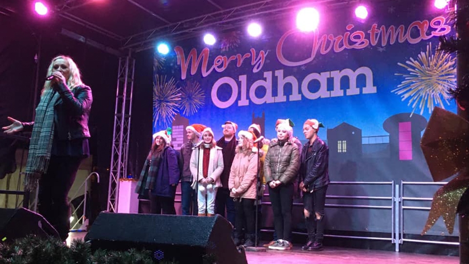 Laura Purdey and her group performing Christmas with You Laura Purdey and her group performing Christmas with You