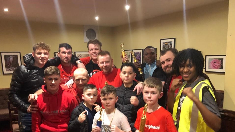 Some of Oldham's boxers after their successful bouts