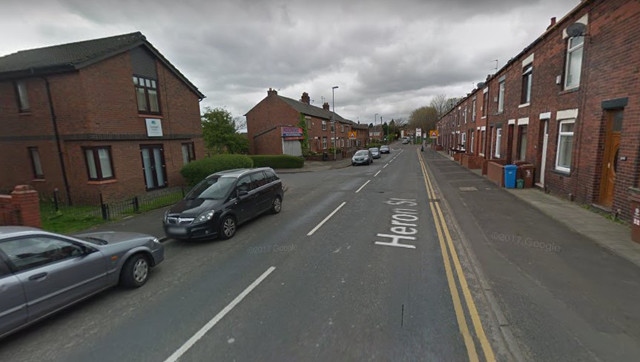 The crash happened on Heron St The crash happened on Heron St