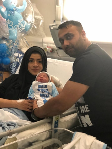 A Big Congratulations to Waheed and Khateeja on the arrival of their beautiful baby boy.