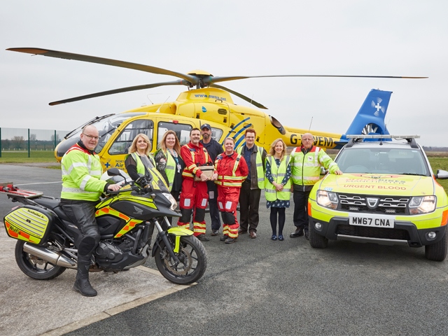 North West Air Ambulance can now perform blood transfusions at the roadside North West Air Ambulance can now perform blood transfusions at the roadside