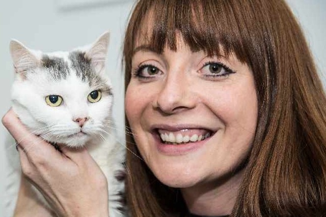 Last year's National Cat of the Year, Theo, with his owner Charlotte Dixon