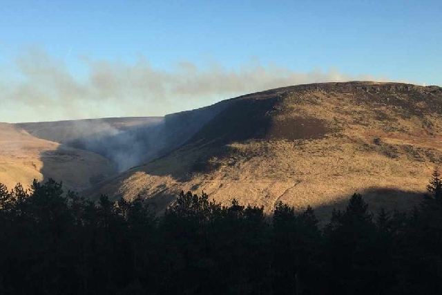 Latest image of the fire on Saddleworth Moor