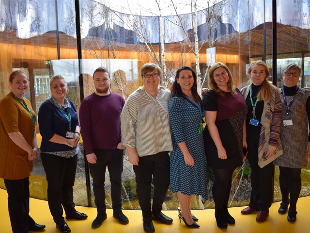 Maggie’s Centre and Macmillan Cancer Support Staff at the Maggie’s Oldham World Cancer Day open day event 