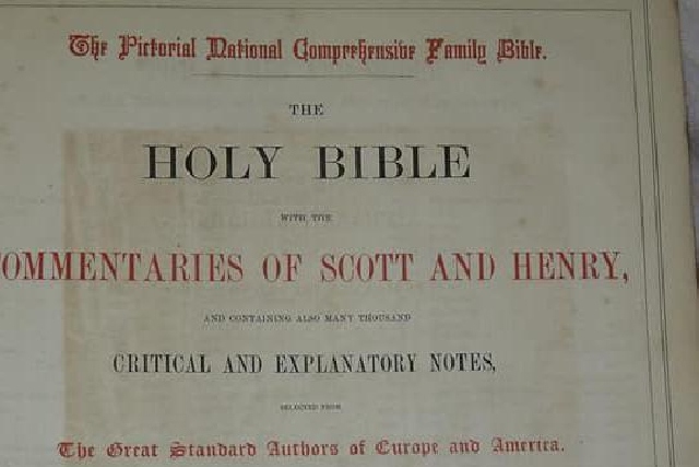 The Clapham families bible