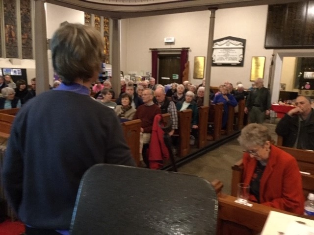 Canon Sharon addresses the audience Canon Sharon addresses the audience