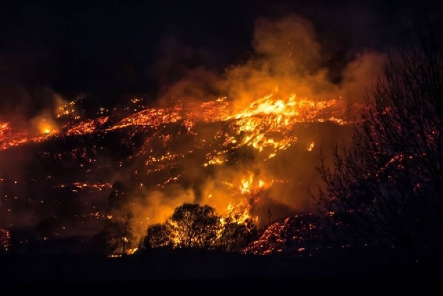 As many as five fires have swept across moorland in Oldham and Tameside