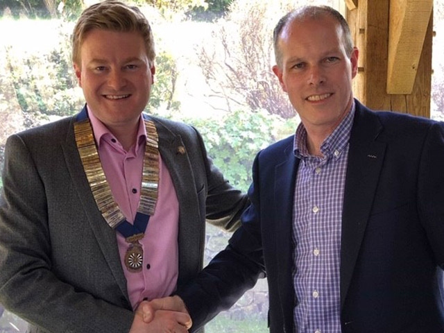 Andrew Rothwell takes over as chair of Saddleworth round table from Richard Foster 