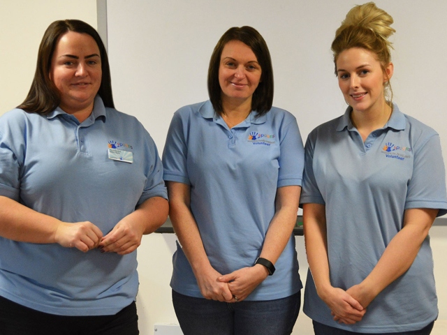 Spoons volunteer Stacey Dawson, Spoons founder Kirsten Mitchell, Spoons volunteer Beth Hurst Spoons volunteer Stacey Dawson, Spoons founder Kirsten Mitchell, Spoons volunteer Beth Hurst