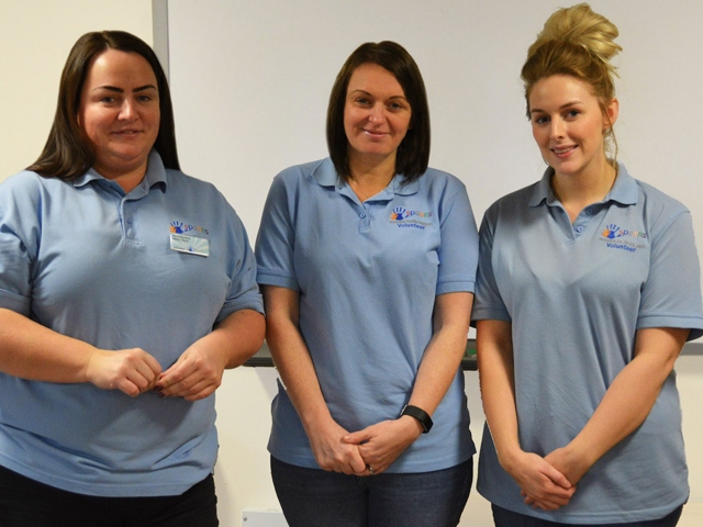 Spoons volunteer Stacey Dawson, Spoons founder Kirsten Mitchell, Spoons volunteer Beth Hurst