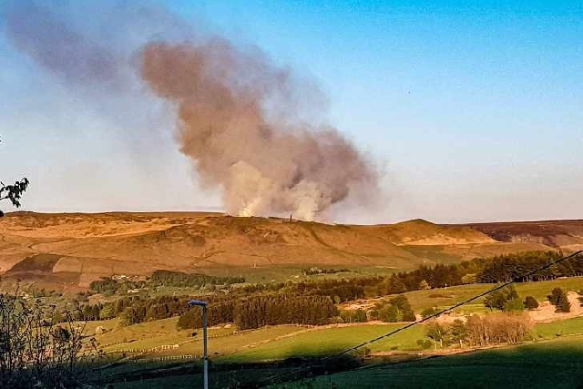 Plumes of smoke seen yet again over the moors Plumes of smoke seen yet again over the moors