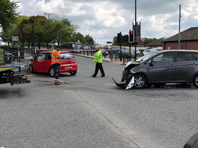 Collision on St Mary's Way in Oldham Collision on St Mary's Way in Oldham