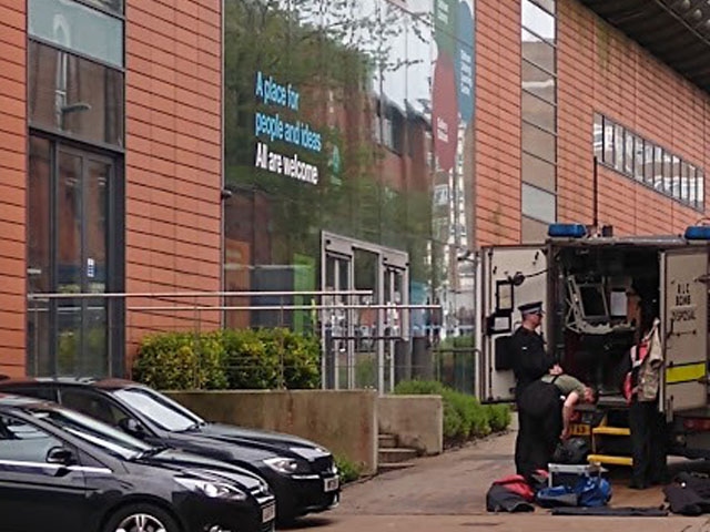 The scene at Oldham Libary