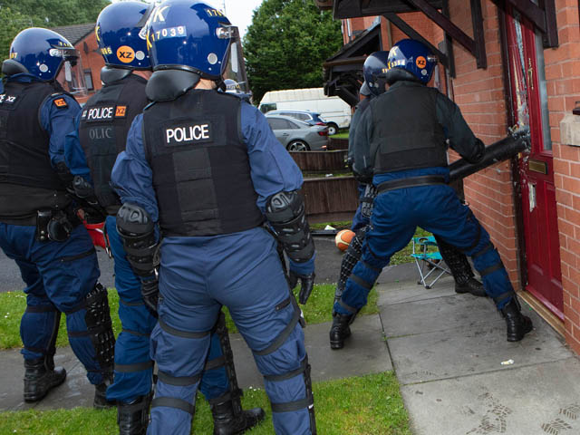 Police carried out raids across Oldham, Bury, Salford and Manchester