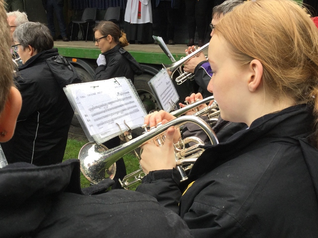 Hundreds turned out to watch bands from around the world Hundreds turned out to watch bands from around the world