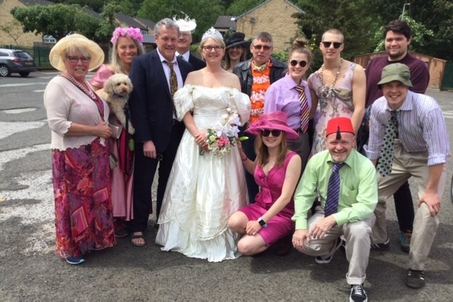 Romantic interlude: Odette and Stephen Read in surprise restage of wedding party to celebrate 30th wedding anniversary.