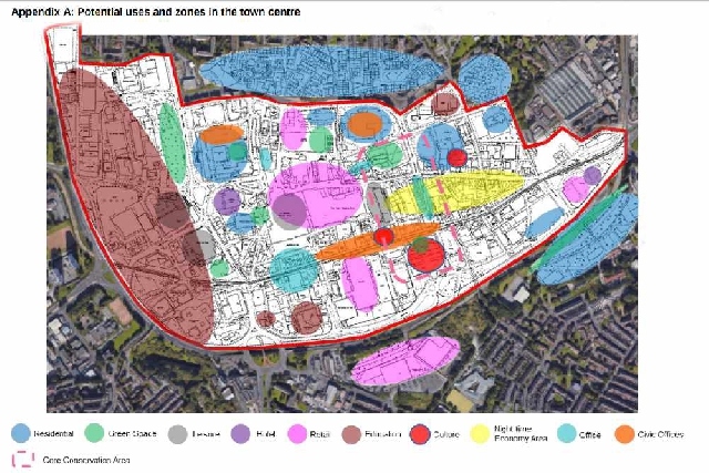 Map of what will happen to Oldham's Town Centre