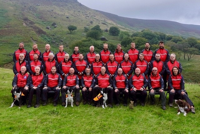 Members of Oldham Mountain Rescue team