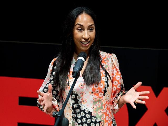 Rubbi Bhogal-Wood speaks at the TEDx event.

Picture by Darren Robinson