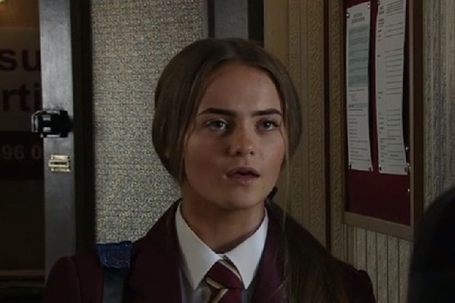 Millie Gibson on screen in Coronation Street