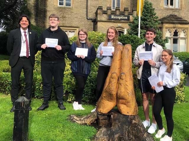 Crompton House Sixth Form students are pleased with their results Crompton House Sixth Form students are pleased with their results