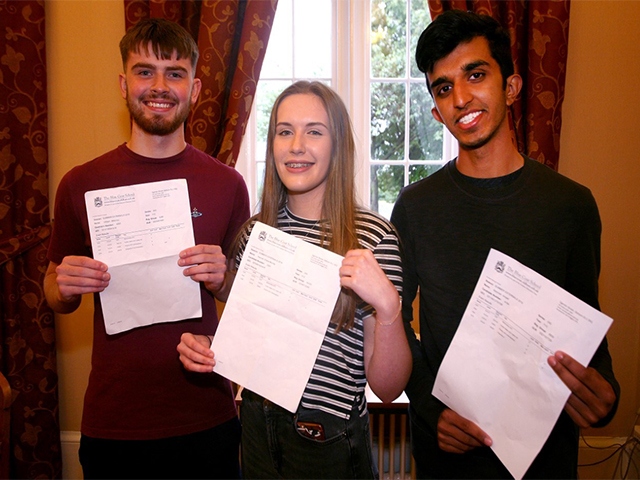 High achievers; Will Maloney, Hannah Murray and Rehman Amjad.