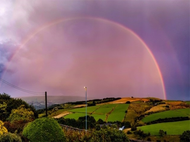 This was the scene over Dobcross last night This was the scene over Dobcross last night
