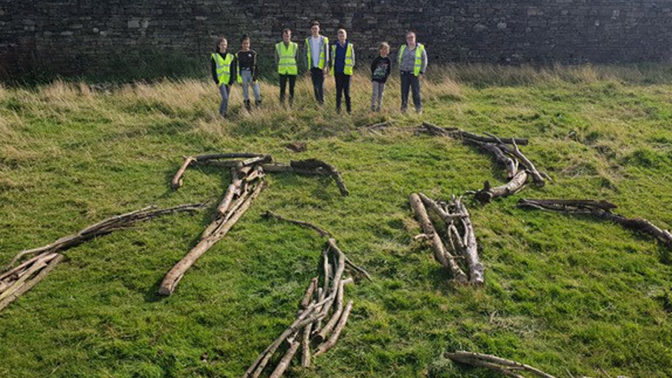 The distinctive log logo can be seen from drones and helicopters The distinctive log logo can be seen from drones and helicopters