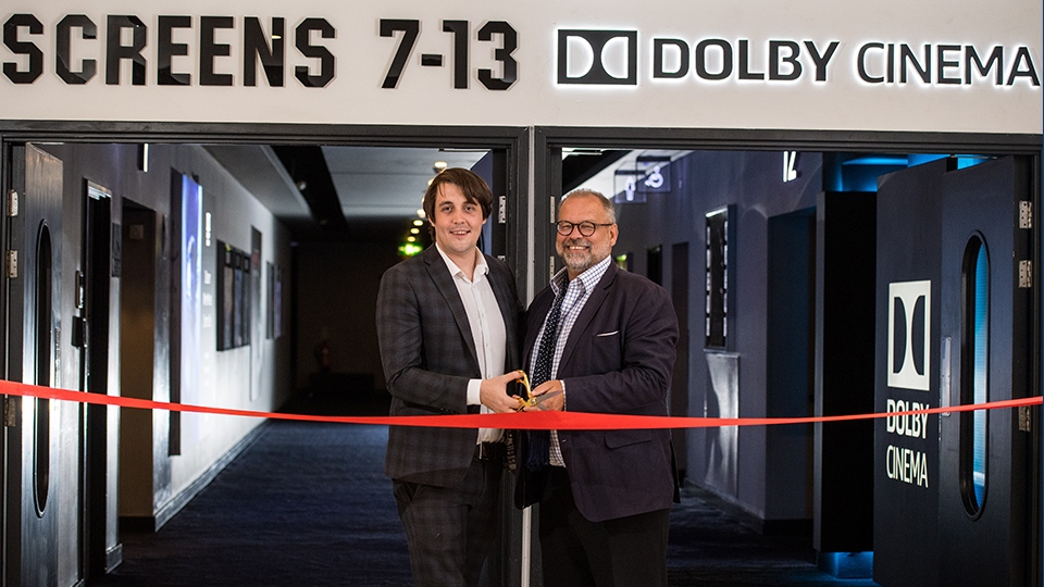 Julian Stanford - Dolby Cinema Europe and Dan Formby - Odeon Manchester Trafford Centre