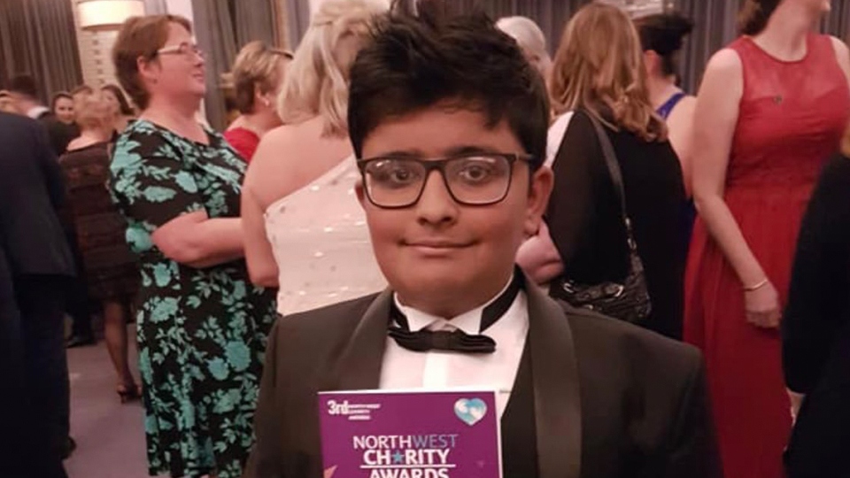 Ibrahim received the 'Young Charity Ambassador of The Year' award Ibrahim received the 'Young Charity Ambassador of The Year' award