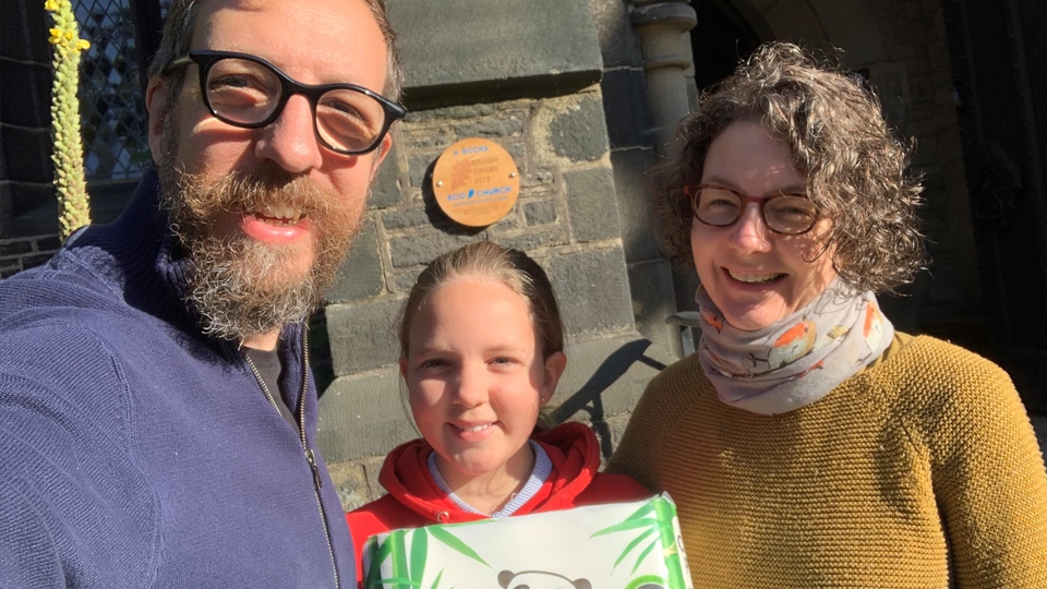 Friezland Church Eco team - Niamh Carson - 11, Student, Yvonne Carson - 45, Teacher of Modern Foreign Languages, Matt Carson - 44, IT Project Manager Friezland Church Eco team - Niamh Carson - 11, Student, Yvonne Carson - 45, Teacher of Modern Foreign Languages, Matt Carson - 44, IT Project Manager