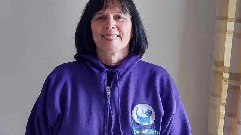 Mayor of Oldham Ginny Alexander pictured in her new fleece top