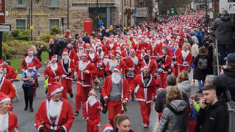 A scene from last year's Santa Dash