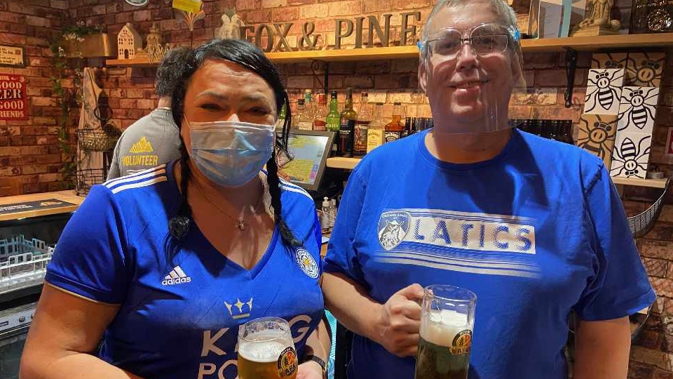 Leicester-born Michelle and Latics fan Chris Leicester-born Michelle and Latics fan Chris