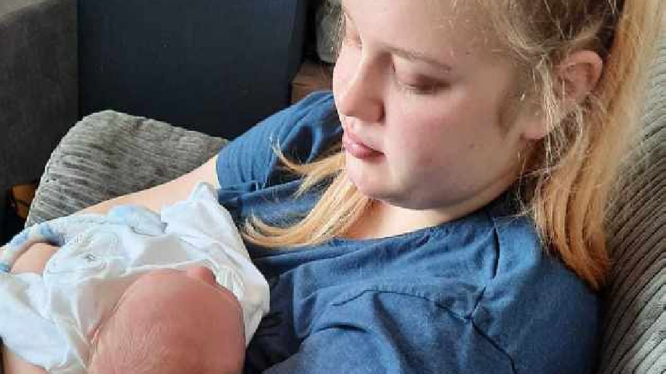 Chloe and baby Noah Chloe and baby Noah