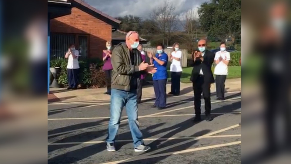 Gary Dissington left hospital after over 100 days. Gary Dissington left hospital after over 100 days.