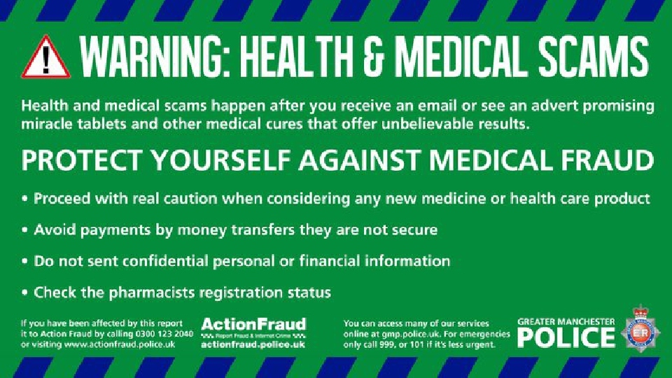 It is a top priority for Greater Manchester Police to investigate reports of fraud thoroughly and take action to disrupt and stop fraudsters offending